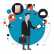 Technology Of Business Flat Illustration Concept